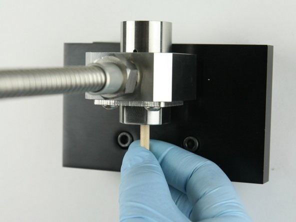 Remove all the valve components using the included dowel.