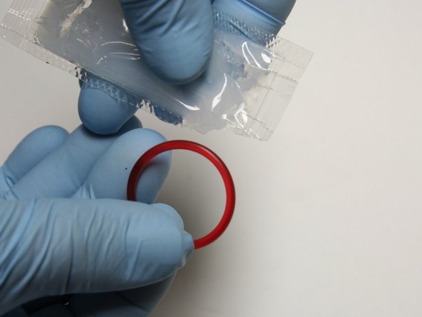 Apply high vacuum grease to the O-ring.