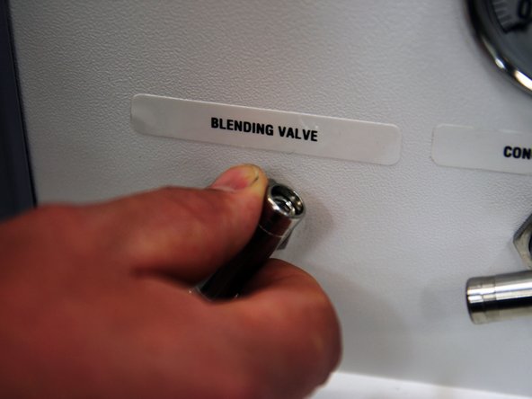 Fully open the concentrate valve (counter clockwise).