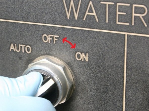 Quickly cycle the valve on and off a few times to purge the system of all contaminants before installing the cutting head.