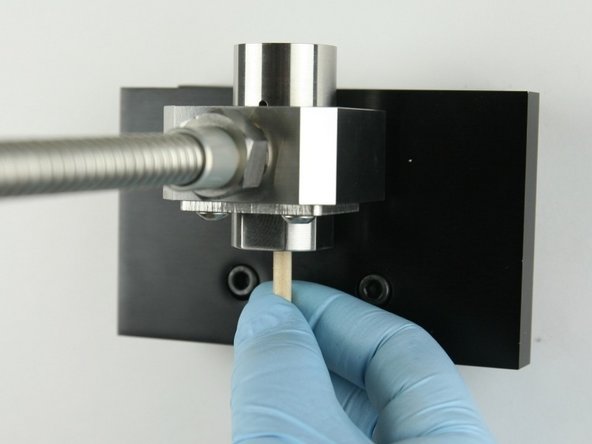 Remove all the valve components using the included dowel.