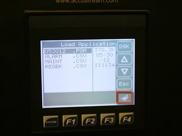 Press enter at bottom right of screen.