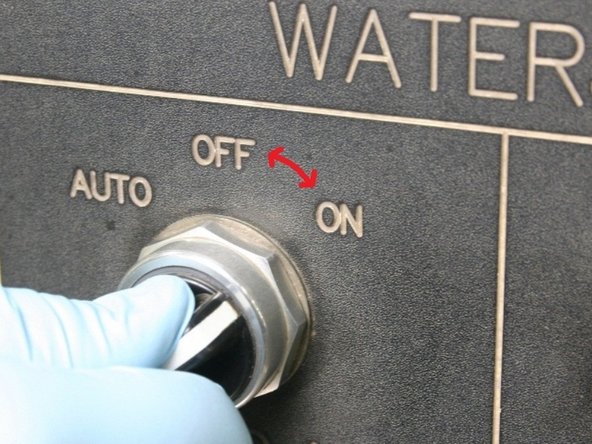 Quickly cycle the valve on and off a few times to purge the system of all contaminants before installing the cutting head.