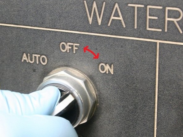 Quickly cycle the valve on and off a few times to purge the system of all contaminants before installing the cutting head.