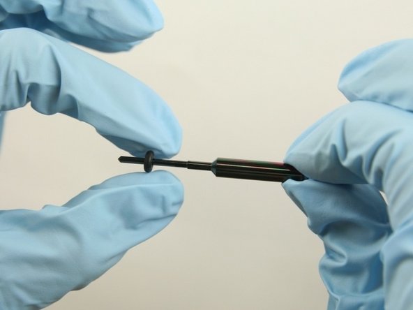 Slide the O-ring on to the point of the valve stem.