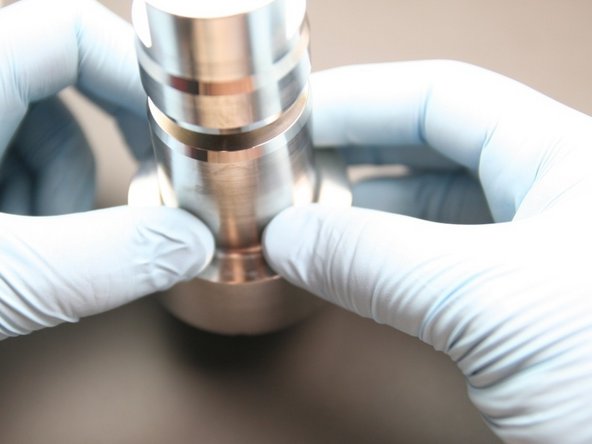 Lap the sealing head body on 1600 grit or finer lapping paper to achieve a mirror finish.