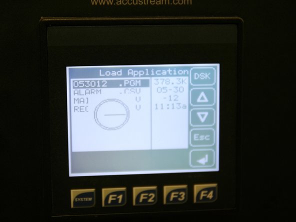 Enter password for new program (AccuStream supplied) and press Enter.