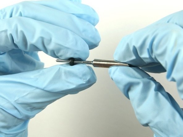 Slide the O-ring on to the point of the valve stem.