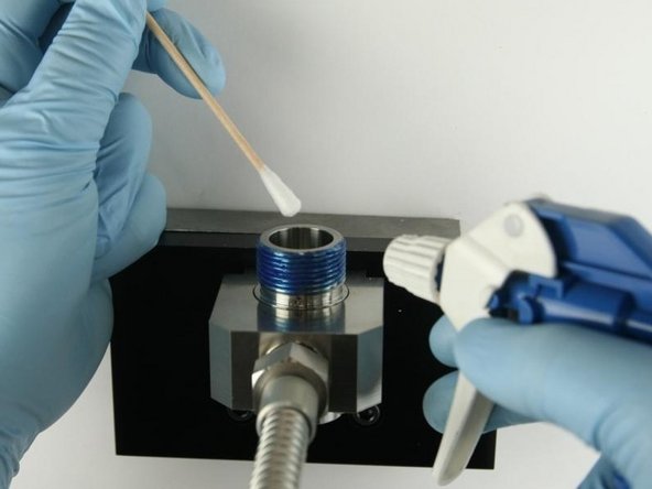 Thoroughly clean the interior/exterior of the valve body with isopropyl alcohol before replacing the components.