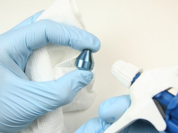 Clean the high-pressure seat of all the Blue Goop.