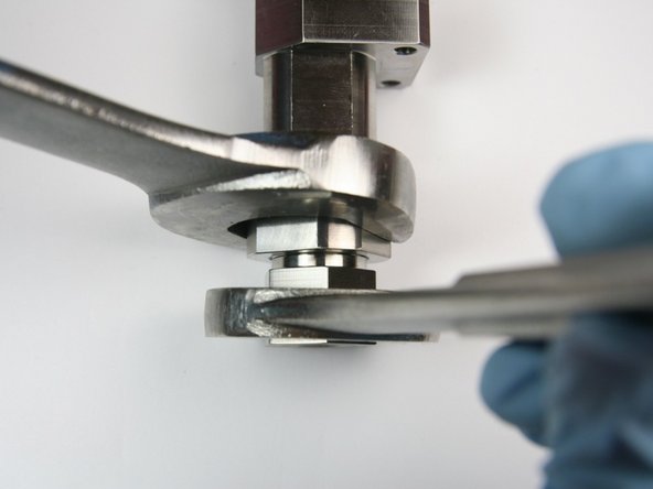 Tighten bleed down valve adapter to bleed down valve outlet