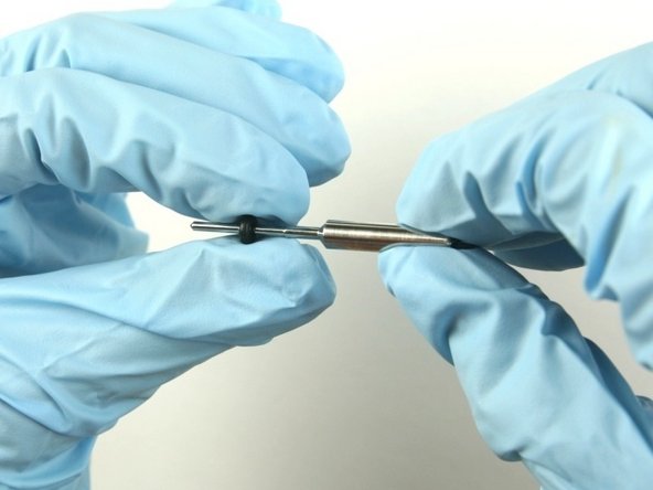 Slide the O-ring on to the point of the valve stem.