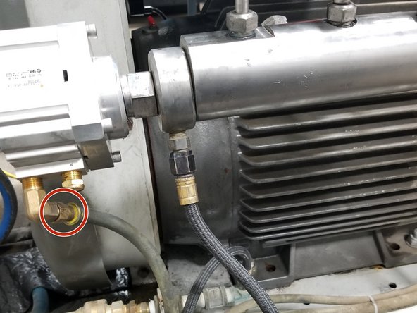 Disconnect air line from actuator