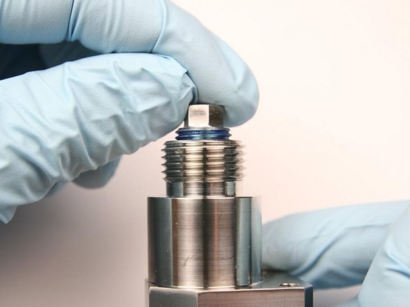 Thread in the back-up screw into the top of the bleed down valve body.