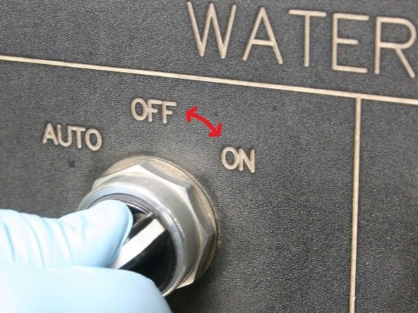 Quickly cycle the valve on and off a few times to purge the system of all contaminants before installing the cutting head.