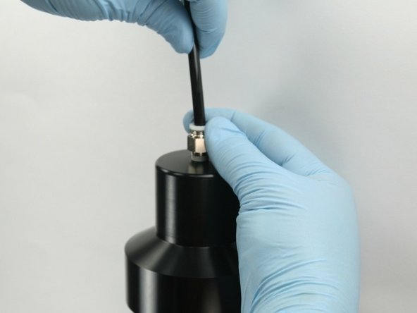 Reconnect the air line to the top of the actuator.