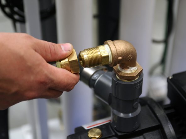 Attach the grey hose to the boost pump.