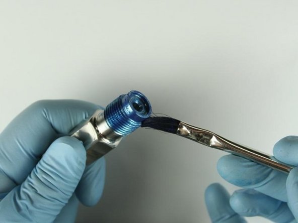 Reapple Blue Goop to the threads and to the top of the adapter.