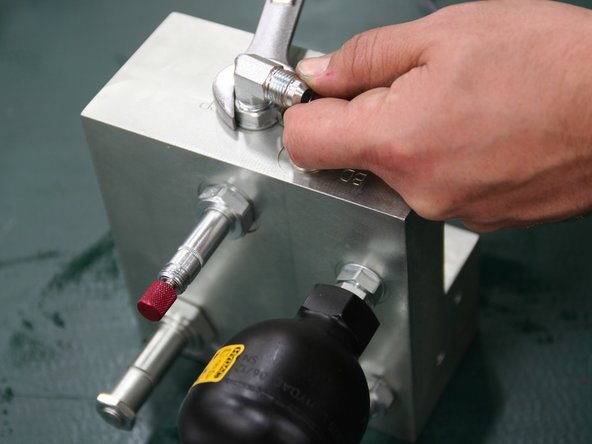 Be sure to have fitting facing towards pressure gauge port as shown in picture.