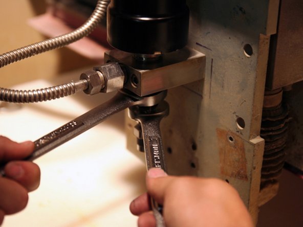 Torque adapter to valve using two wrenches (1&quot; and 13/16&quot;).