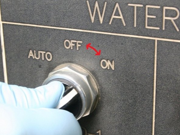 Quickly cycle the valve on and off a few times to purge the system of all contaminants before installing the cutting head.