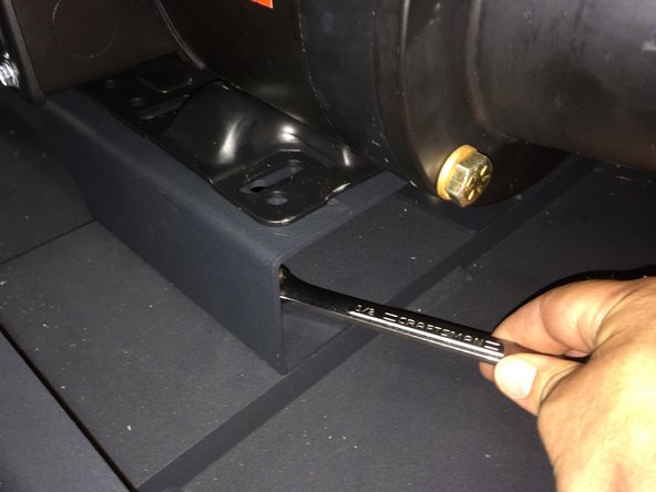 Tighten the hex bolts (4) into the waterjet pump frame using a 1/2&quot; standard open-end, box-end, or combination-end wrench.