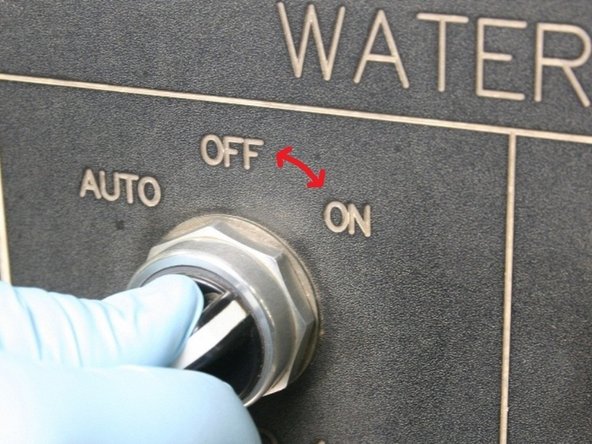 Quickly cycle the valve on and off a few times to purge the system of all contaminants before installing the  cutting head.