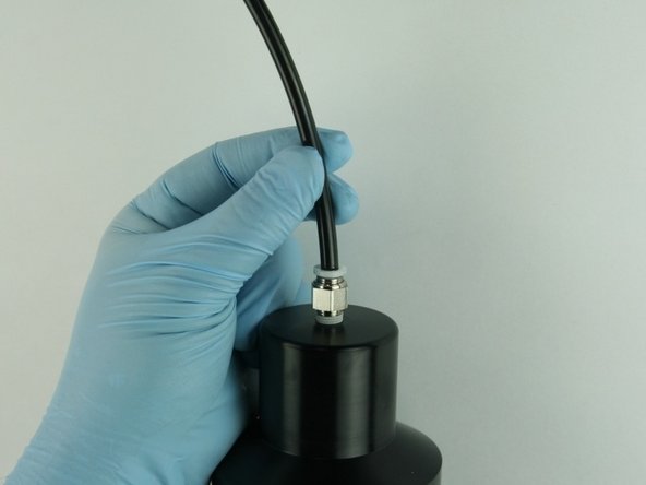 Reconnect the air line to the top of the actuator.