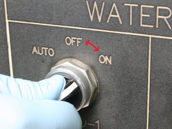 Quickly cycle the valve on and off a few times to purge the system of all contaminants before installing the cutting head.