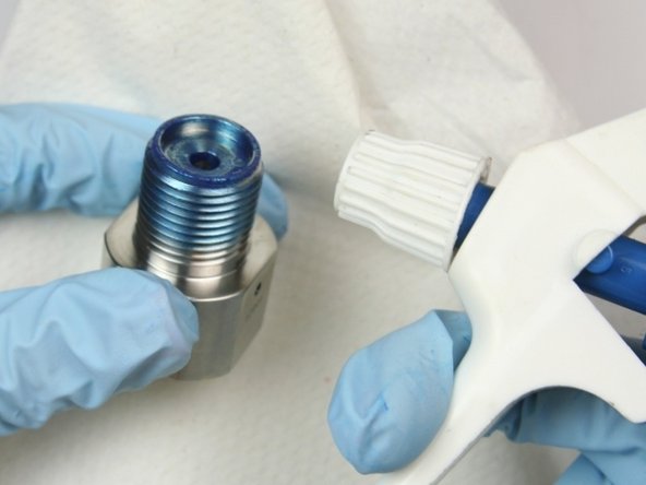 Clean outlet adapter of all blue goop