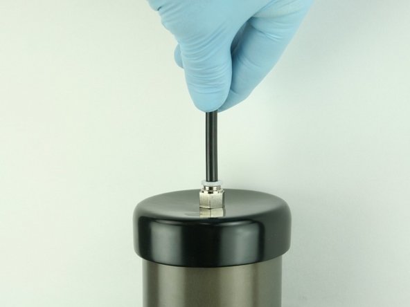 Reconnect the air line to the top of the actuator.