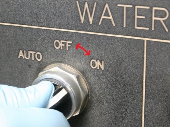 Quickly cycle the valve on and off a few times to purge the system of all contaminants before installing the cutting head.