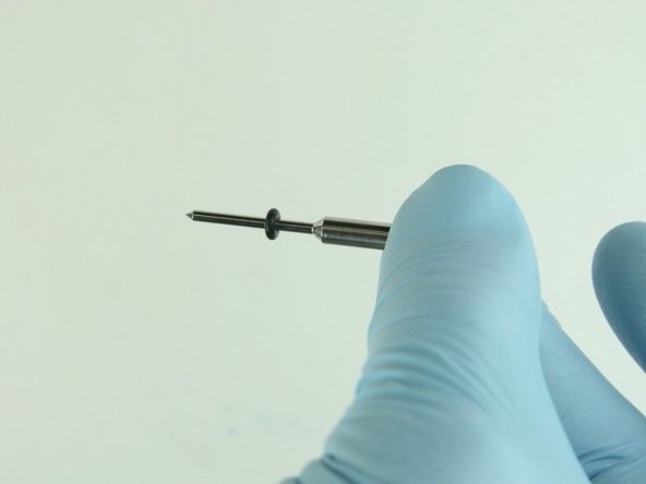 Slide the O-ring on to the point of the valve stem.