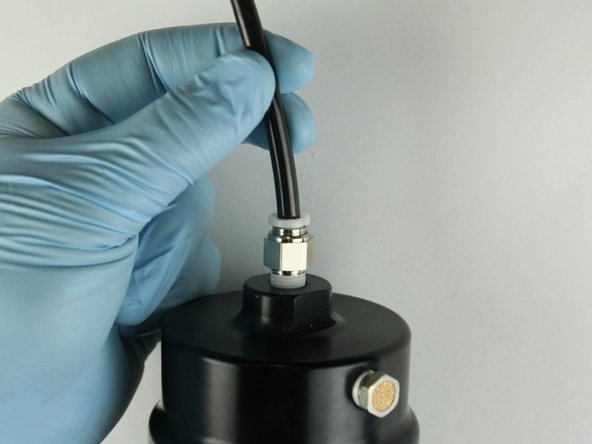 Reconnect the air line to the top of the actuator.