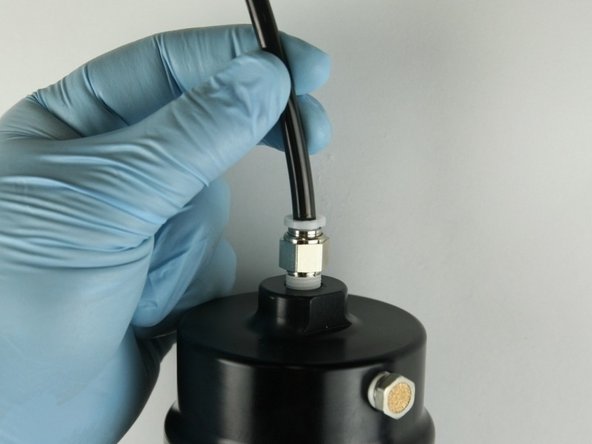 Reconnect the air line to the top of the actuator.