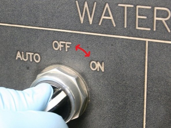 Quickly cycle the valve on and off a few times to purge the system of all contaminants before installing the cutting head.