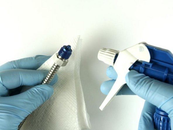 Clean the gland nut of all the Blue Goop.