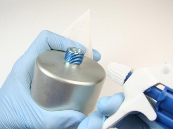 Clean the actuator threads of all Blue Goop with isopropyl alcohol or a similar cleaning agent.