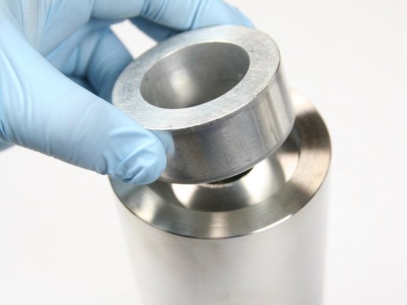 Place locator tool on cylinder