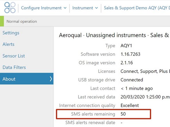 Your monitor licence dictates how many text messages you can send in a month via all your configured alerts.