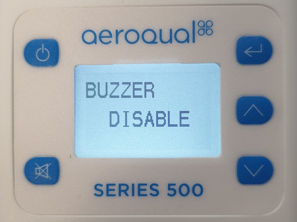 Use the UP/DOWN  buttons to DISABLE the alarm.