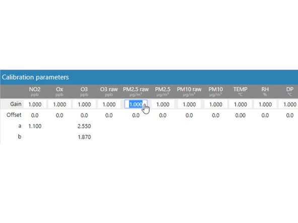 Navigate to the Manual Entry area of the Calibration and Service app for the new serial number and enter the parameters you recorded.
