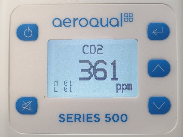 When warm up is complete, the measurement stops flashing.