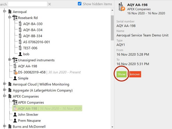 To see what items are in the hidden state, click Show hidden items. Hidden items appear in light grey type.