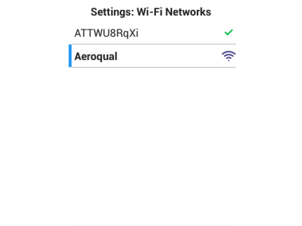 From the Settings menu, navigate to the Wi-Fi &gt; Networks submenu.