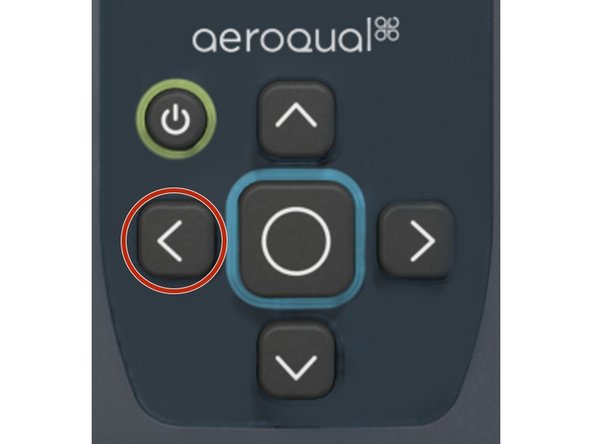 Press and hold the CENTER KEY to disable data logging.