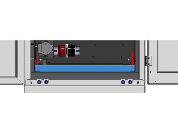 Remove the front brace by removing the 2 screws from the back side of the brace.