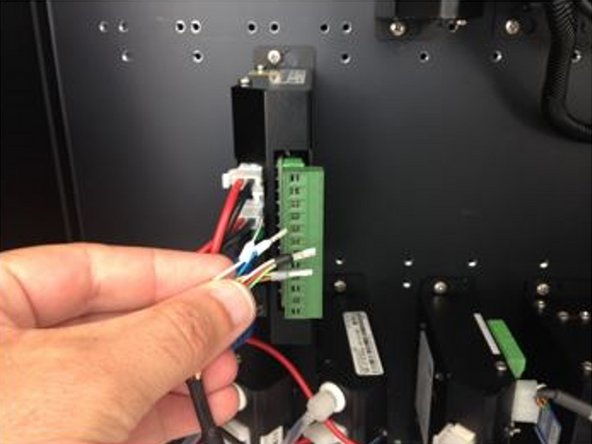 Wire the cable from the third party sensor into the green connector.