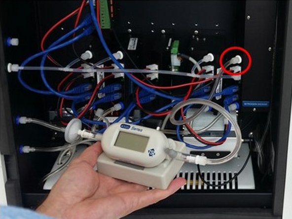 It's important to have a high-quality flowmeter such as the TSI 4040 or the Bios Defender DryCal.
