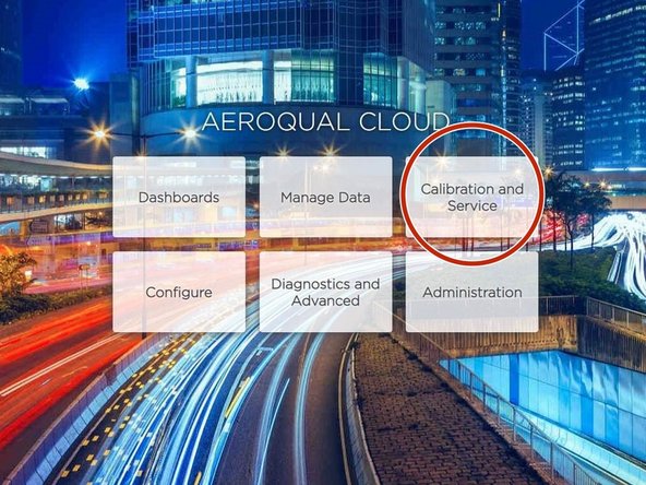 To  make sure data is displaying in the correct time zone and measurement units, go to your home screen and select Calibration and Service.